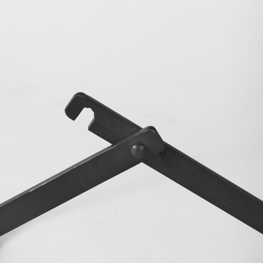 26" Brown And Black Leather And Metal Bar Chair HomeRoots