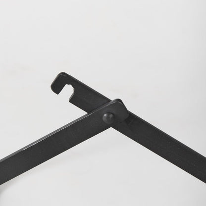 26" Brown And Black Leather And Metal Bar Chair HomeRoots