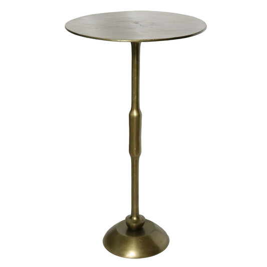 25" Brass Iron Round End Table