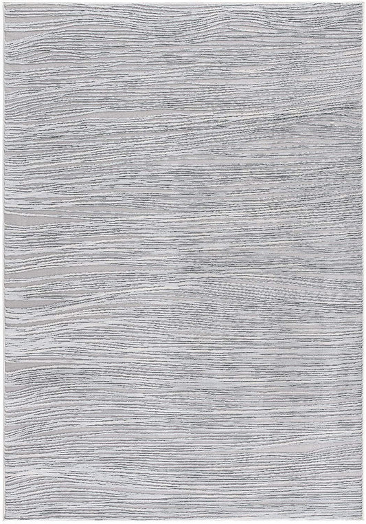 4’ X 6’ Blue Modern Abstract Stripe Area Rug