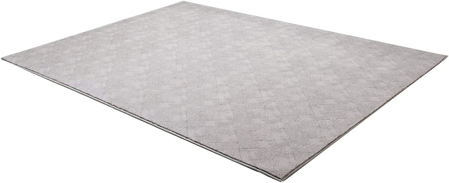 5’ X 8’ Gray Distressed Diamonds Area Rug