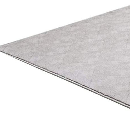 5' X 8' Gray Distressed Diamonds Area Rug