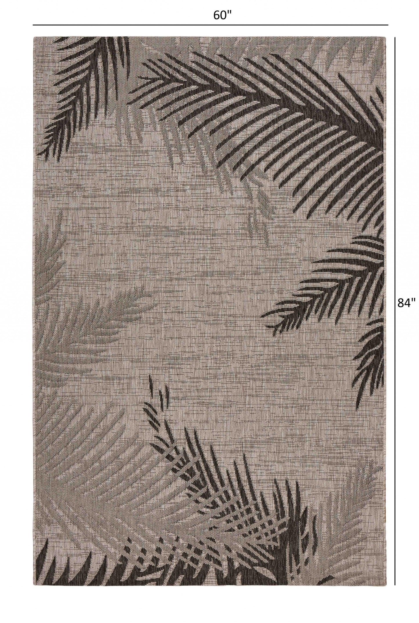 5' X 7' Beige Floral Indoor Outdoor Area Rug - FurniFindUSA