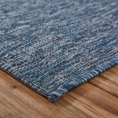 5' X 7' Blue And Gray Indoor Outdoor Area Rug - FurniFindUSA