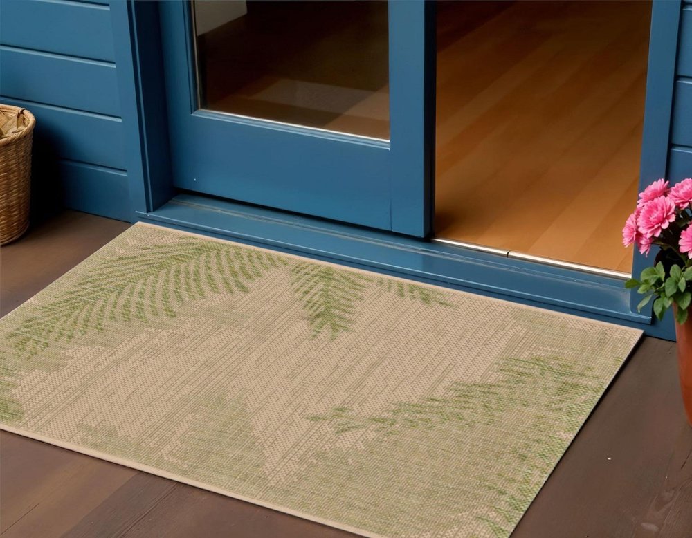 2' X 3' Beige Indoor Outdoor Area Rug — view 3