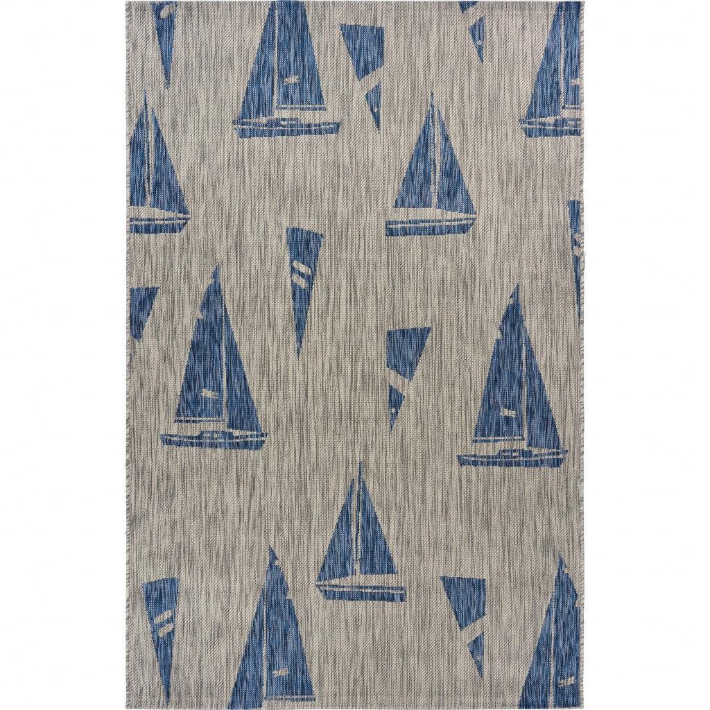 2' X 3' Gray Indoor Outdoor Area Rug - FurniFindUSA