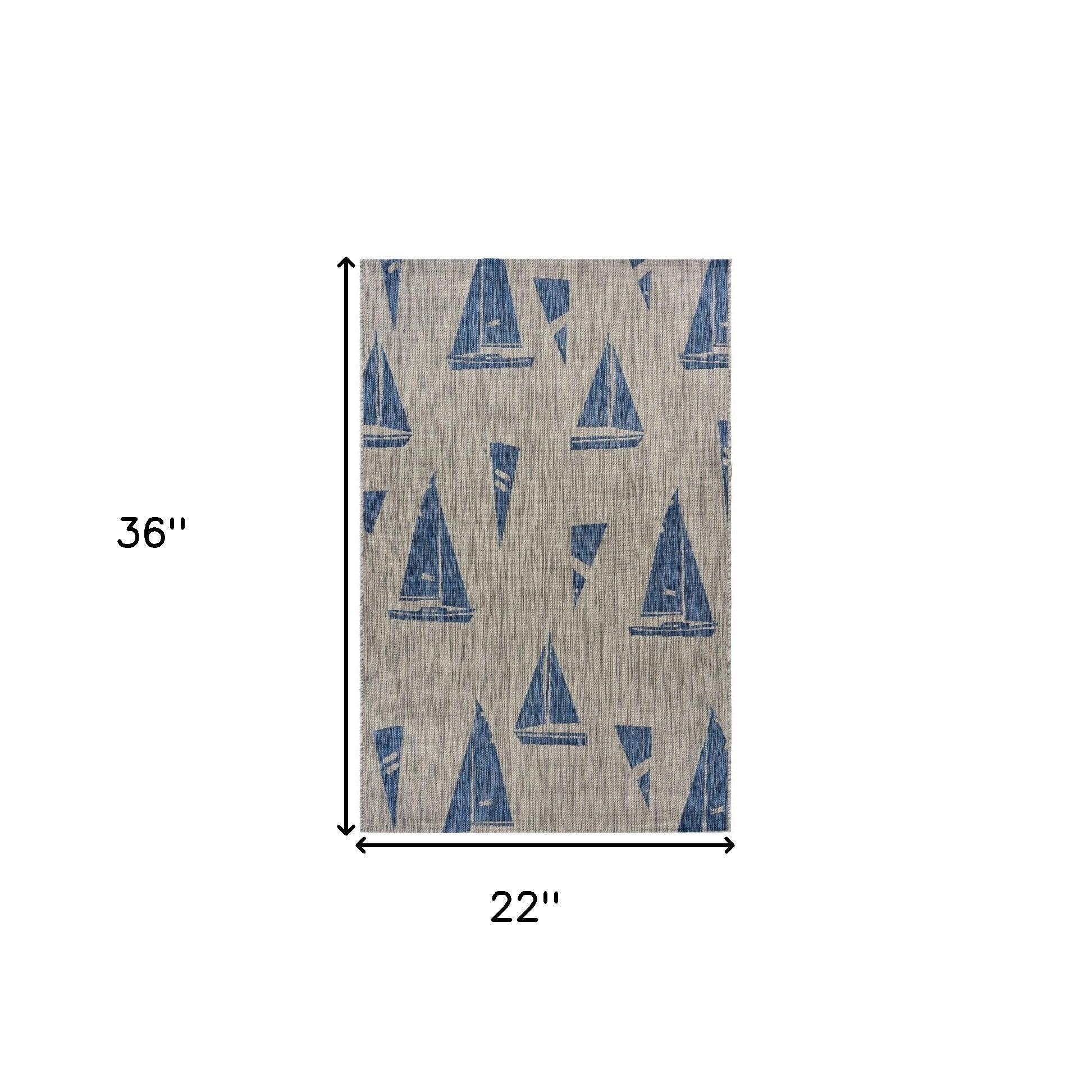 2' X 3' Gray Indoor Outdoor Area Rug - FurniFindUSA