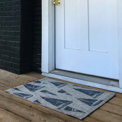 2' X 3' Gray Indoor Outdoor Area Rug - FurniFindUSA