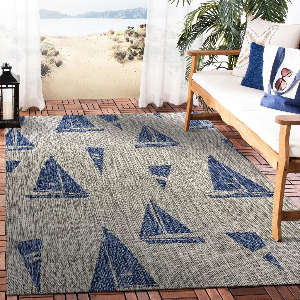 2' X 3' Gray Indoor Outdoor Area Rug - FurniFindUSA