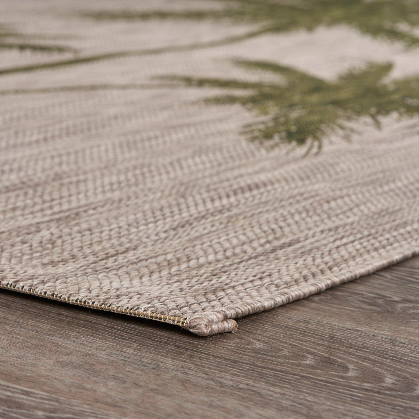 5' X 7' Beige Floral Indoor Outdoor Area Rug - FurniFindUSA