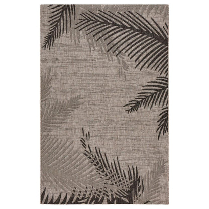 5' X 7' Beige Floral Indoor Outdoor Area Rug - FurniFindUSA