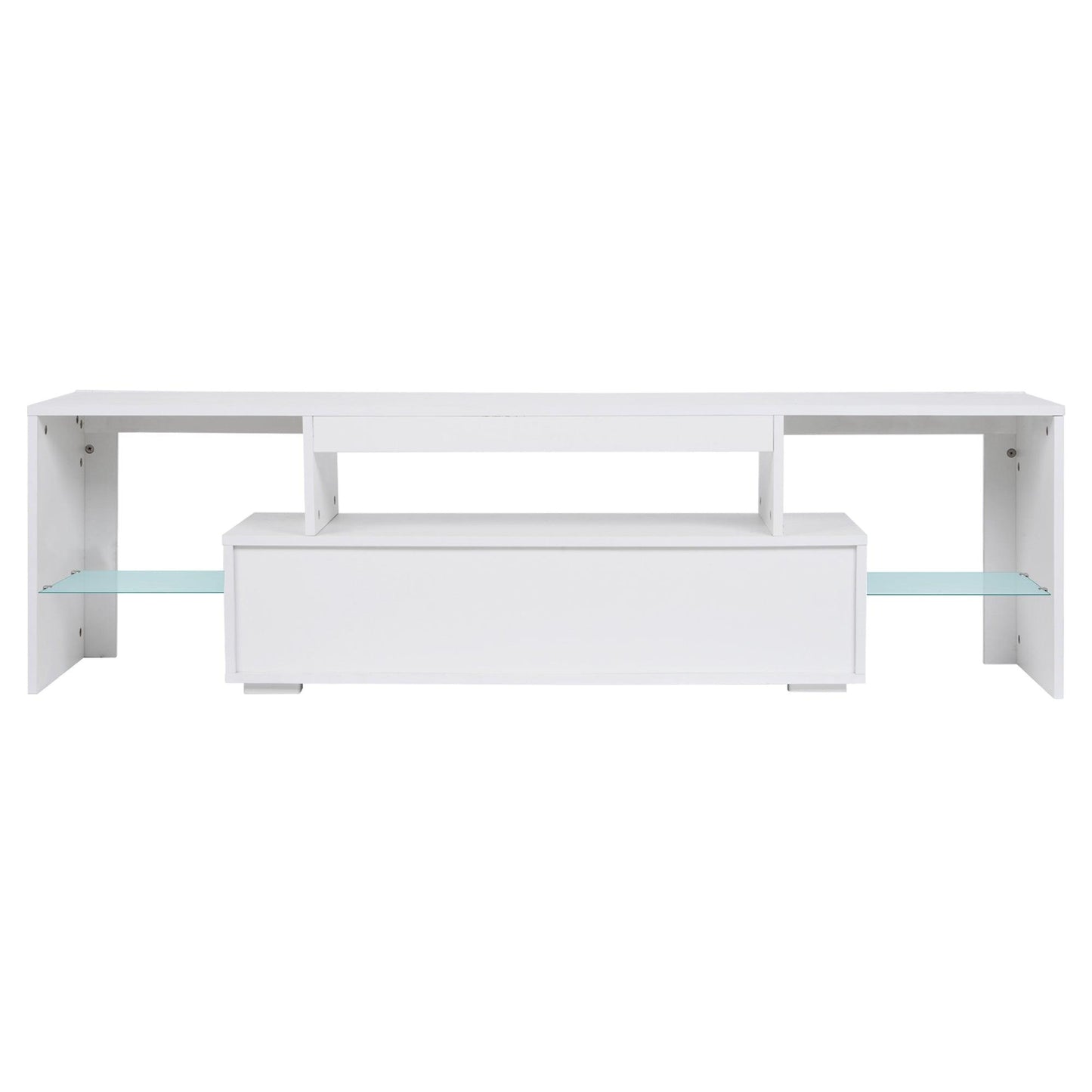 LED TV stand modern TV stand with storage Entertainment Center with drawer TV cabinet for Up to 75 inch for Gaming Living Room B - FurniFindUSA