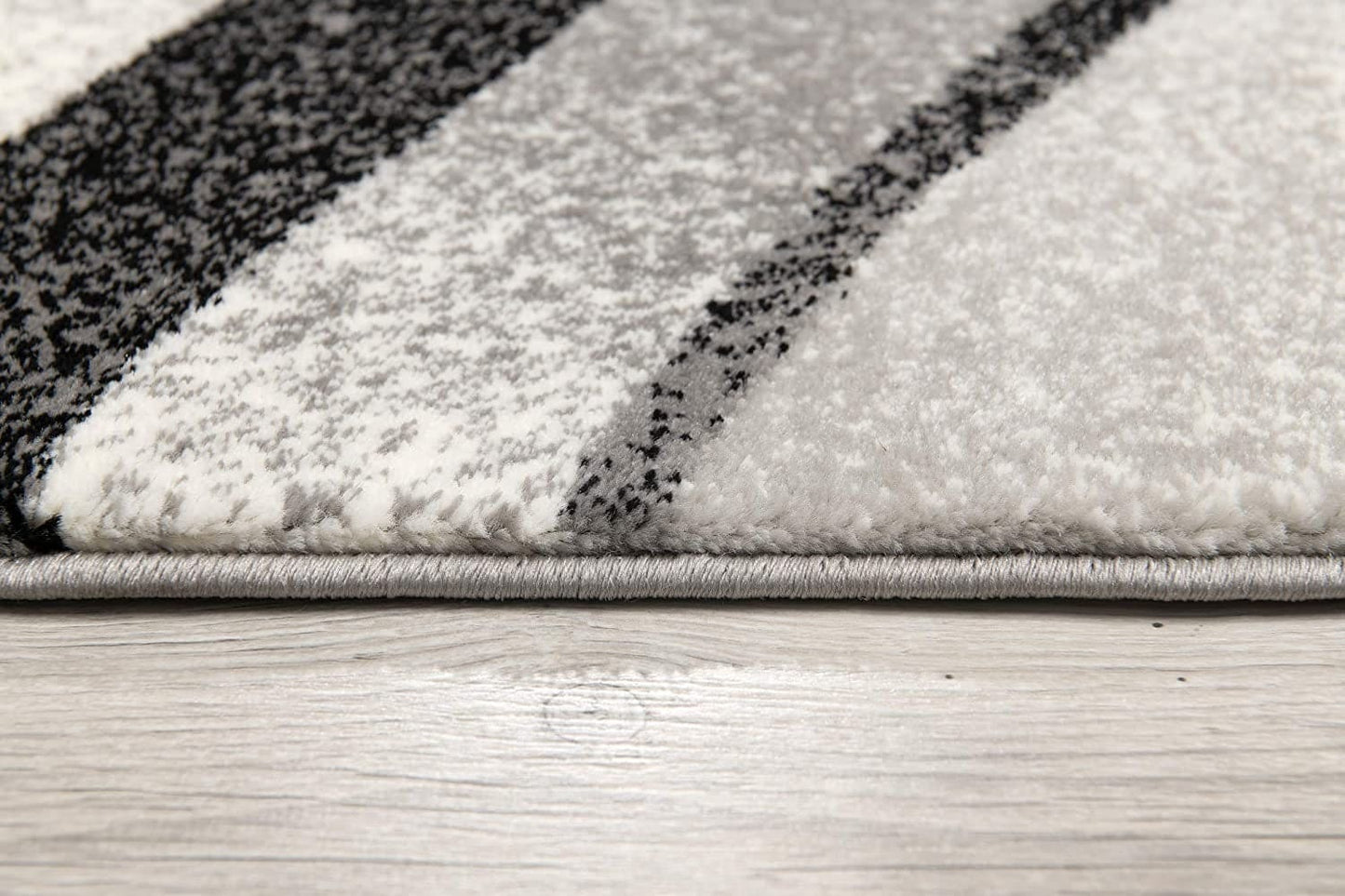 10' Gray Abstract Power Loom Runner Rug