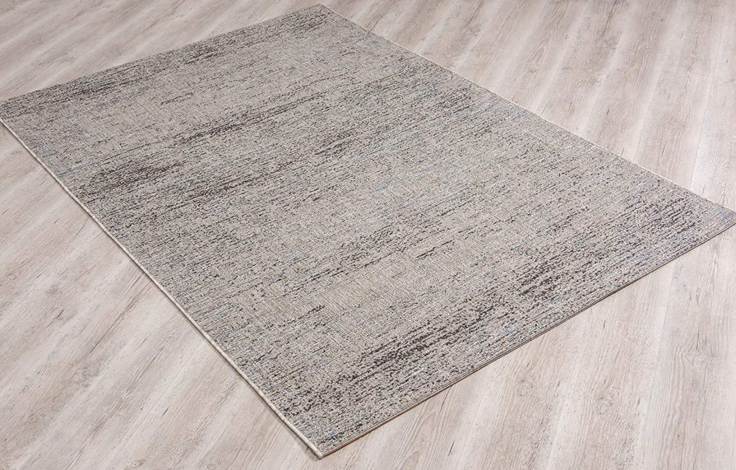 3’ X 5’ Blue And Gray Distressed Area Rug