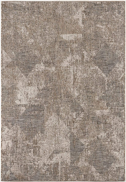 8' X 10' Ivory Abstract Dhurrie Area Rug