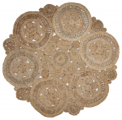 Floral Fantasy Natural Jute Area Rug