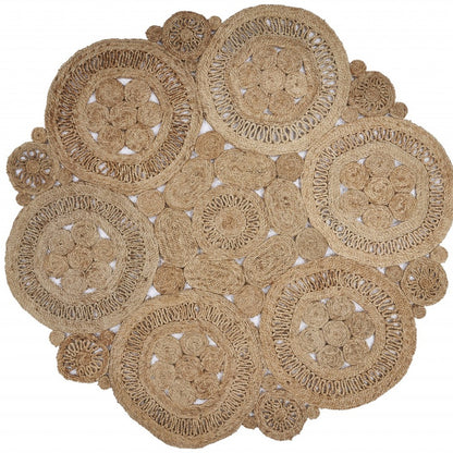 Floral Fantasy Natural Jute Area Rug