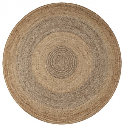 Two Toned Natural Jute Area Rug