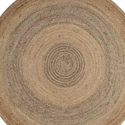 Two Toned Natural Jute Area Rug