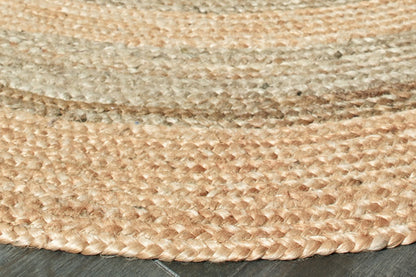 Two Toned Natural Jute Area Rug