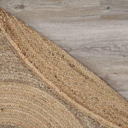 Two Toned Natural Jute Area Rug