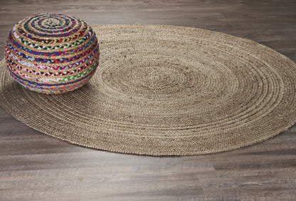 Gray Toned Natural Jute Area Rug