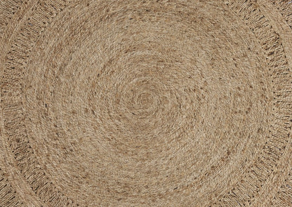 Gray Toned Braided Natural Jute Area Rug