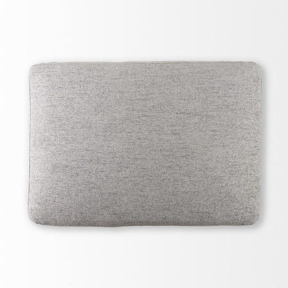 26" Gray Polyester And Brown Cocktail Ottoman - FurniFindUSA