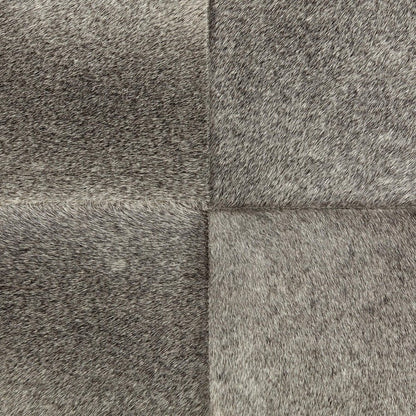 20" Gray Wool And Brown Footstool Ottoman HomeRoots