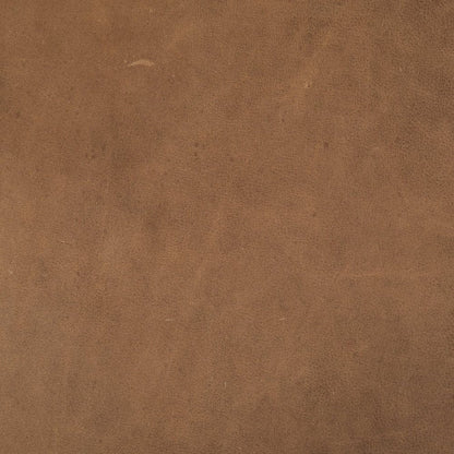 36" Brown Genuine Leather Cube Ottoman HomeRoots