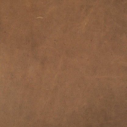 36" Brown Genuine Leather Cube Ottoman HomeRoots