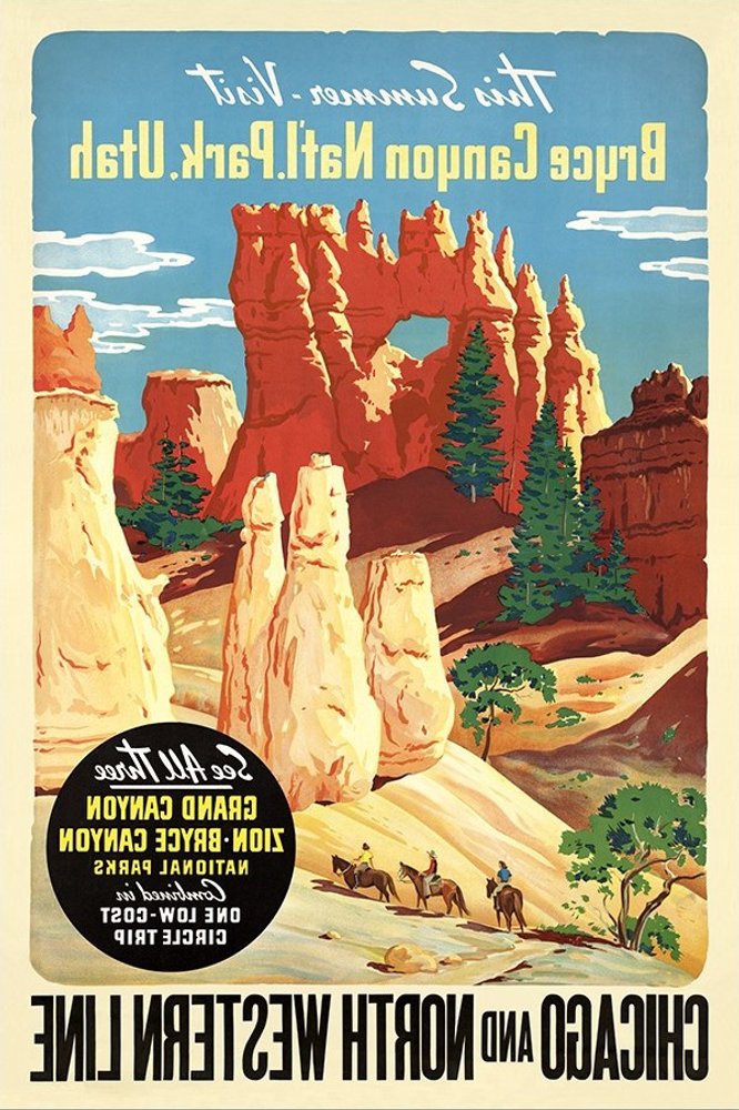 36" X 54" Vintage 1950S Bryce Canyon National Park Wall Art HomeRoots