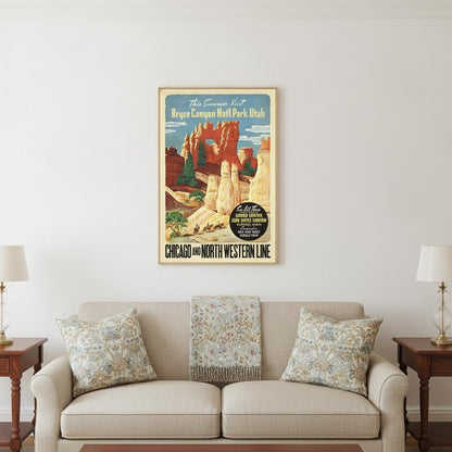 36" X 54" Vintage 1950S Bryce Canyon National Park Wall Art HomeRoots