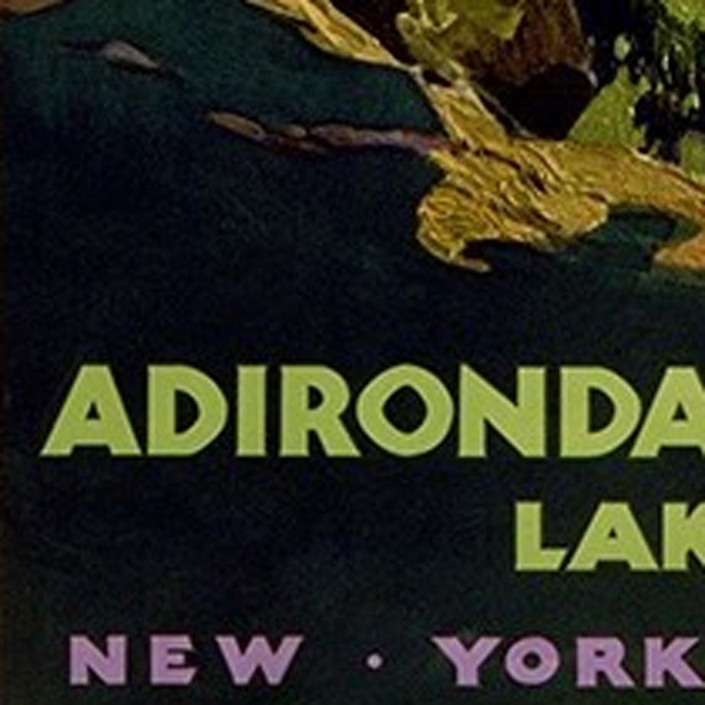 Vintage 1920S Adirondack Mountains Unframed Print Wall Art — view 5