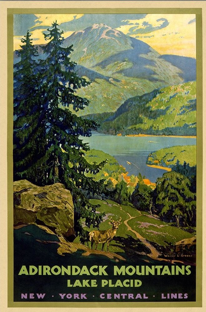 Vintage 1920S Adirondack Mountains Unframed Print Wall Art — view 14
