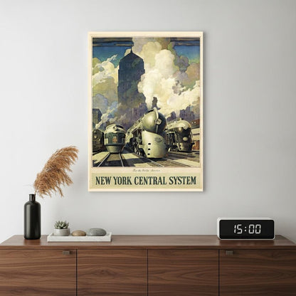 New York Railroad Vintage Travel Unframed Print Wall Art HomeRoots