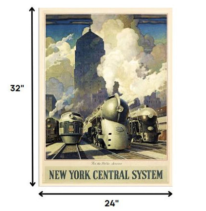 New York Railroad Vintage Travel Unframed Print Wall Art HomeRoots