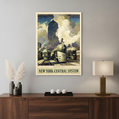 New York Railroad Vintage Travel Unframed Print Wall Art HomeRoots