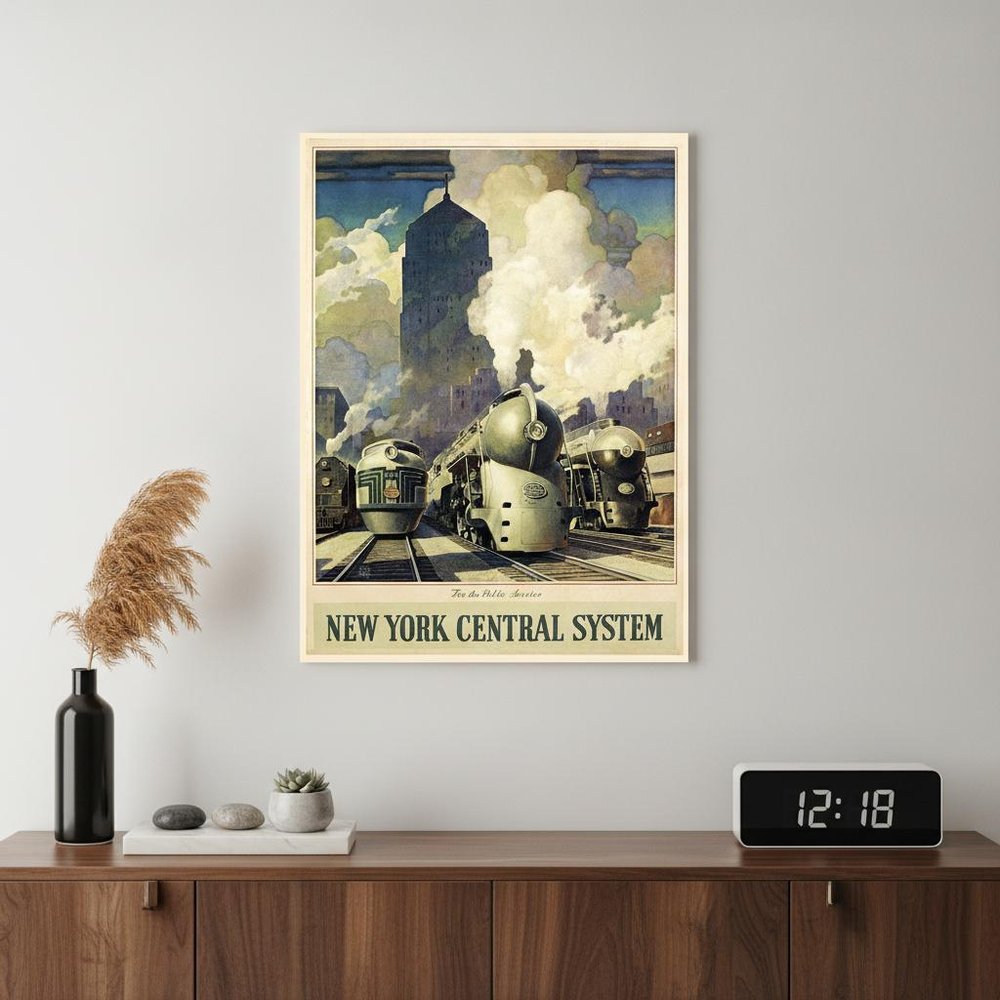 New York Railroad Vintage Travel Unframed Print Wall Art HomeRoots