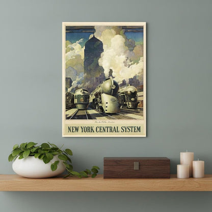 New York Railroad Vintage Travel Unframed Print Wall Art HomeRoots
