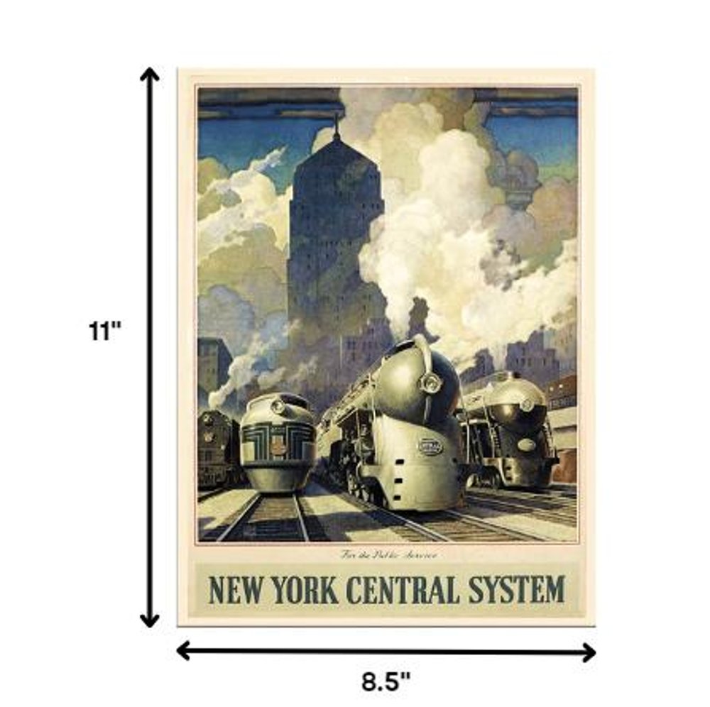 New York Railroad Vintage Travel Unframed Print Wall Art — view 11