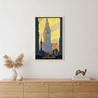 Cleveland Union Terminal Vintage Travel Unframed Print Wall Art HomeRoots