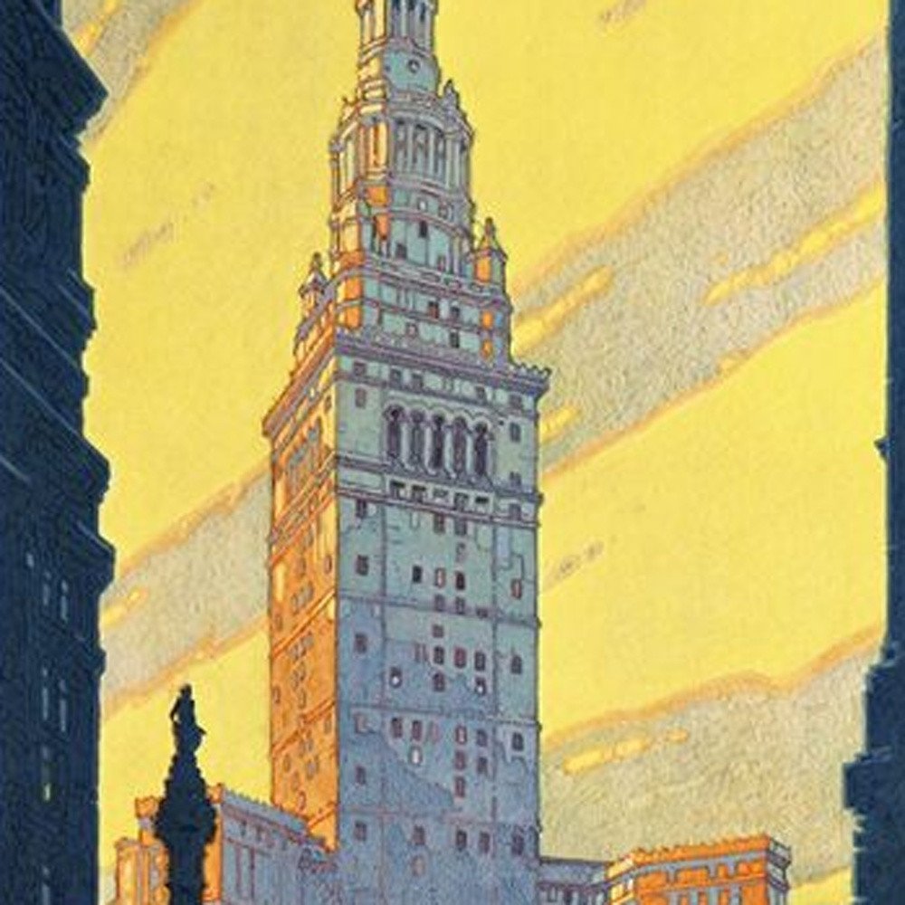 Cleveland Union Terminal Vintage Travel Unframed Print Wall Art — view 18