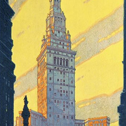Cleveland Union Terminal Vintage Travel Unframed Print Wall Art HomeRoots
