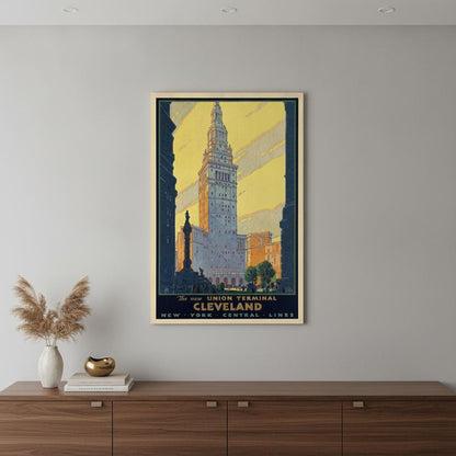 Cleveland Union Terminal Vintage Travel Unframed Print Wall Art HomeRoots