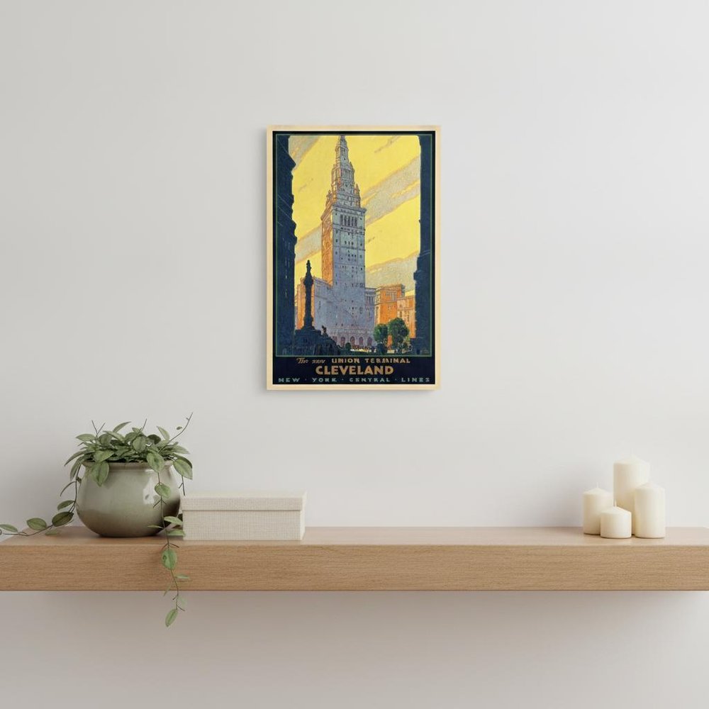 Cleveland Union Terminal Vintage Travel Unframed Print Wall Art HomeRoots