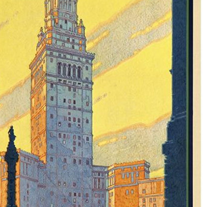 Cleveland Union Terminal Vintage Travel Unframed Print Wall Art HomeRoots