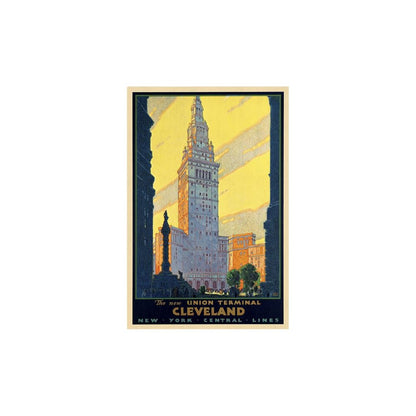 Cleveland Union Terminal Vintage Travel Unframed Print Wall Art HomeRoots