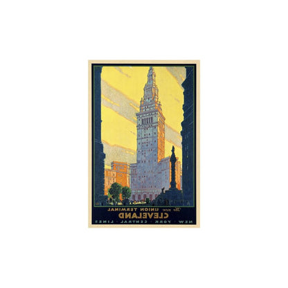 Cleveland Union Terminal Vintage Travel Unframed Print Wall Art HomeRoots
