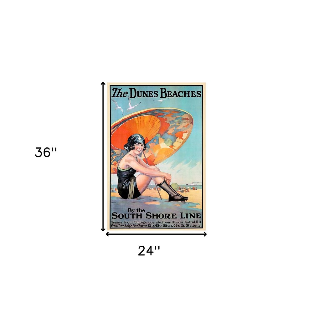 Dunes Beaches Vintage Travel Unframed Print Wall Art HomeRoots